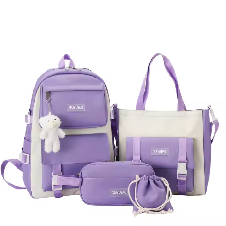 Set de 5 Mochilas Escolares para Niños Bolsa de Libros, Bolsa de Bolsos - 1