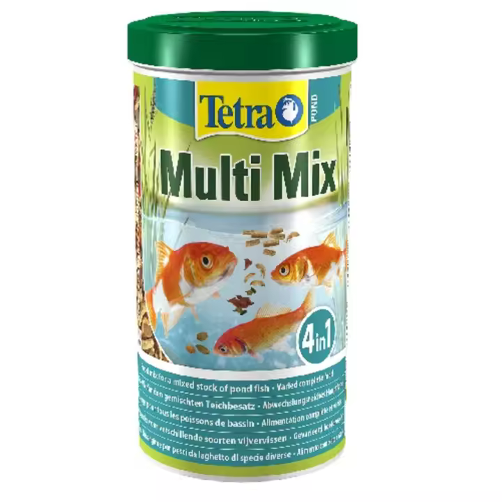 TETRA POND MULTIMIX, Alimento para Peces de Estanque (Escamas, Sticks, Tabletas y Gammarus), 1 L - 1