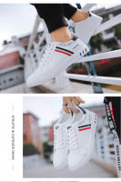 Zapatos Para Hombre Blanco Moda 2024 Cuero Cómodo Casual Planos Tallas Grandes Jóvenes Escuela Patinaje Zapatillas - details 19