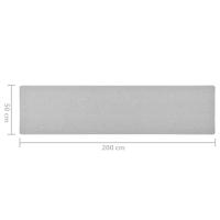 vidaXL Alfombra de Pasillo Gris Claro 50x200 cm Entrada Vestíbulo Galería - details 6