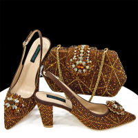 Sandalias De Fiesta Verdes Con Zapatos De Tacón Alto Y Bolso De Venus Chan Estilo INS Punta Redonda Brillante Elegantes Para Mujer - details 36