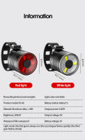 Luz Trasera De Bicicleta Multiuso 200 Lumens LED Impermeable Para MTB Ciclismo Luz De Sillín Y Cascolampara De Manillar - details 9