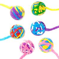 6 Pack Juguetes Para Gatos Interactivos Bolas De Lana De 20 Pulgadas Con Campana Pelota Grande De 2 Pulgadas Juguetes Para Gatos En Interiores - details 5