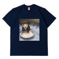 Camiseta De Gato Con Imagen De Meme De Leche Para Hombres Y Mujeres Estilo Casual Humor Extraño Camiseta Gráfica De Algodón Sobredimensionada Moda Streetwear - details 6