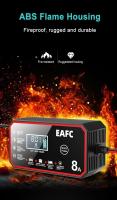 Cargador de batería automático para coche, 12 V, 8 A, inteligente, para baterías de plomo-ácido, AGM, gel húmedo, LiFePO4, para coche y motocicleta - details 3