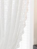 Cortinas De Encaje Vintage Francés Blanco Con Cuentas Y Gasa Para Sala De Estar Y Dormitorio Divisoria De Ventana Curva Estilo Coreano - details 9
