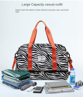 Bolso De Viaje Para Mujer Con Estampado Animal De Nylon Duradero Y Gran Capacidad Bolso Deportivo Grande Para Fin De Semana Y Noche - details 0
