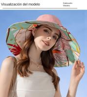 Sombrero De Pescador Doble Cara Para Mujer Xinbaoguan 100% Algodón Protección Solar Amplio Para El Verano Estilo Casual - details 11