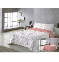 Colcha Estampada Reversible Rocio Coral - Cama 90.105.135.150.180 Cm - details 5