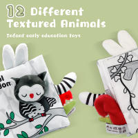 Libro De Tela Para Bebés Juguete De Desarrollo Temprano Montessori Actividad Sensorial Blanco Y Negro Para Niños De 0 a 12 Meses Regalos Para Bebés - details 3