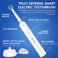 Cepillo De Dientes Eléctrico Con Carga Inalámbrica Y Rotación Recargable Compatible Con Cabezas De Repuesto Oral B Para Limpieza Profunda Y Cuidado Oral - details 0