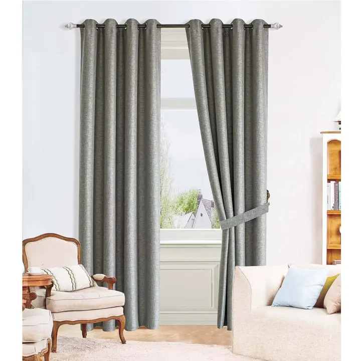 FARFALLAROSSA® | Cortinas Opacas Dormitorio 1 Piezas 140x260 CM Blackout Curtains con Ojales Cortinas Grises Opacas Cortinas para Habitacion Salon/Comedor - 1