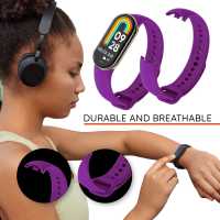 Ociodual Correa de Recambio Compatible con Xiaomi Mi Band 9 y Mi Band 8, de color Purpura, Repuesto de Silicona Suave Flexible Sport Goma Transpirable - details 4