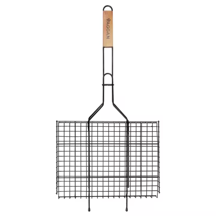 WELL HOME - Parrilla para hamburguesas Grill Rack negro antiadherente - 1