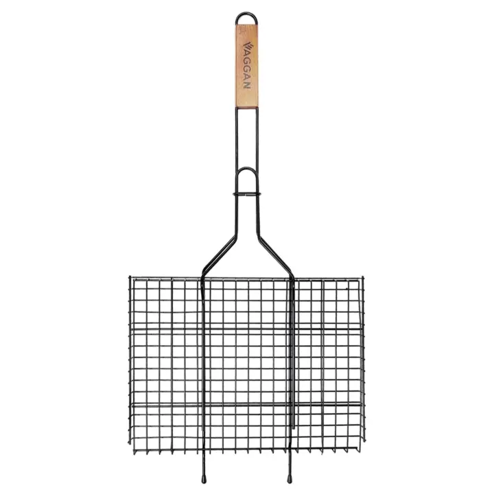 WELL HOME - Parrilla para hamburguesas Grill Rack negro antiadherente - 1
