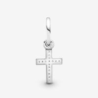 Colgante de cruz brillante Pandora - Compatible con ME/Moments - Charm de plata de ley con circonita cúbica，Incluye Caja Original - details 0