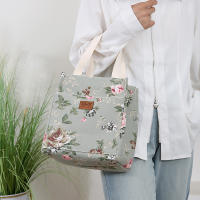 Nueva Bandolera De Lona Con Estampado Floral Bolsa De Almuerzo Portátil Con Varios Bolsillos Y Cierre De Cremallera Para El Día a Día - details 18