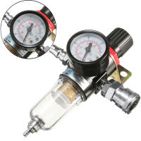 Filtro De Compresor De Aire 1/4'' Con Separador De Agua Y Regulador De Presión Kit De Herramientas Medidor De Taza - details 1
