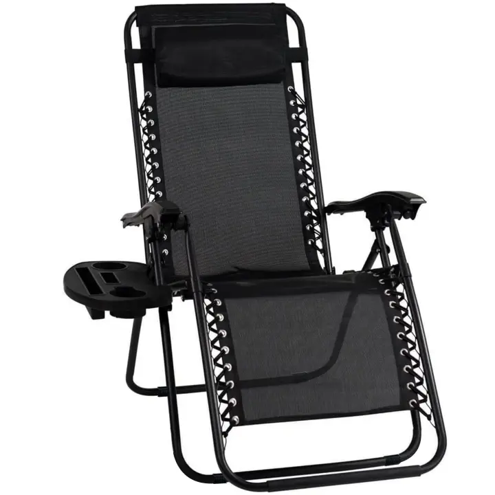 ALLINLIFE Silla plegable camping Tipo Tumbona  de mentira antivuelco y multiposición - 1