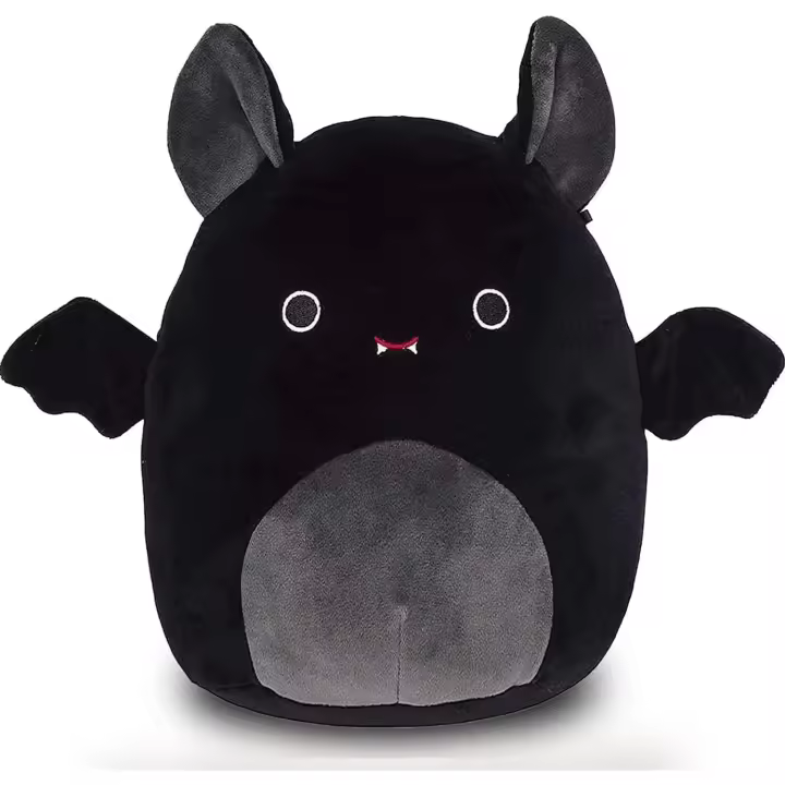 Muñeco de peluche grande de murciélago de 30 cm, color negro (30 cm) - 1