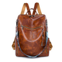 Nueva mochila multifuncional de cuero suave para mujer, estilo retro informal, sencilla y versátil, mochila de PU de gran capacidad - details 3