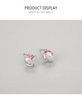 Zenyth-Pendientes de Sirena with rounded Rose en Plata s925 para Mujer, Diseño de Nicho, joyería al por mayor,2 piezas - details 4