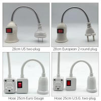Soporte De Bombilla Giratoria E27 Con Interruptor Enchufe EU Para Lámpara LED Base De Mesa Soporte De Bombilla Directo Plug-in - details 5