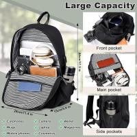 Mochila Senderismo 20-35 Litros Impermeable Mochipa de Viaje Gran Capacidad Mochila Trekking with USB Mochipa para Hombre Mujer para Montañismo Camping at Aire Libre, Negra - details 1