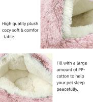Cama Cueva para Perros Pequeños, Gatos y mascotas, de sweatshirt calming y antis, with capucha y Funda mullida, base antideslizante y lavable (50 cm) - details 3