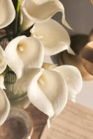 10Pcs Flores Artificiales De Lirio De Blanco Para Boda Decoración De Hogar Regalo De Bendición De Baile De Compromiso Sin Vaso - details 5
