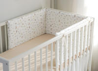 LALA - Barandilla de Cama para Bebe desmontable y lavable, Gasa de Algodón Puro, almohadilla protectora anticolisión para Barandilla de Cama para Bebe Dream 60*30*3 desmontable, - details 5