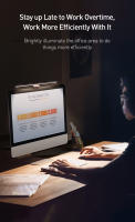 Lámpara De Escritorio LED Baseus Luz De Pantalla Para PC Y Laptop Soporte De Colgante Luz De Mesa Para Monitor LCD Luz De Lectura Y Estudio USB Ajustable En Color Calor Y Frío - details 8