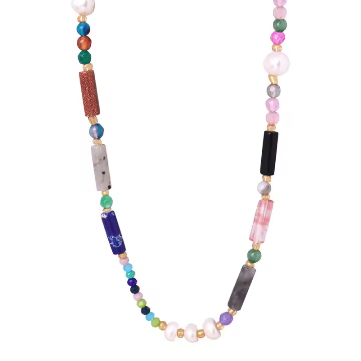 Collar de Piedra Natural Pulsera de Recuerdo de Agua Dulce Joyería Elegante Regalo Perfecto - 1