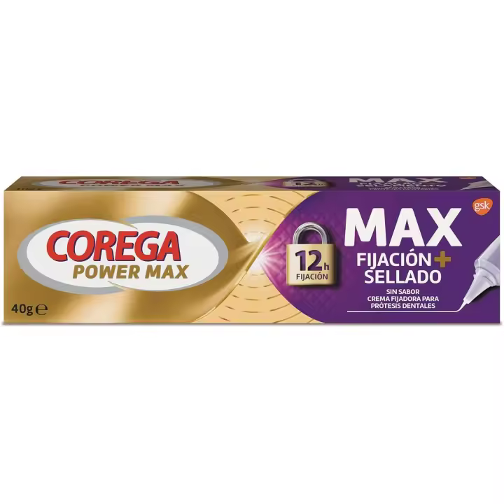 COREGA MÁXIMA FIJACIÓN Crema Fijadora para Prótesis Dentales Hasta 12 Horas de Duración 40 g - 1