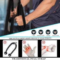 Cuerda De Ejercicio Para Los Brazaletes De Fitness Antideslizante Para Entrenamiento De Músculos Longa De Triceps Para Facepulls/Push Downs/Crunches Material De Poliéster Color Negro - details 7