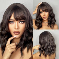 Pelucas Sintéticas De Ombre Marrón Rubia Para Mujeres Con Franja Raíces Oscaras Cabello Gris Natural Resistente Al Calor Peluca Bob Corta Para Cosplay De Diversas Ocasiones - details 10