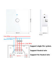 Interruptor De Pared Inteligente Wifi Tuya 1/2/3 Gang EU Con Control Remoto RF433 Compatible Con Alexa Y Google Home - details 0