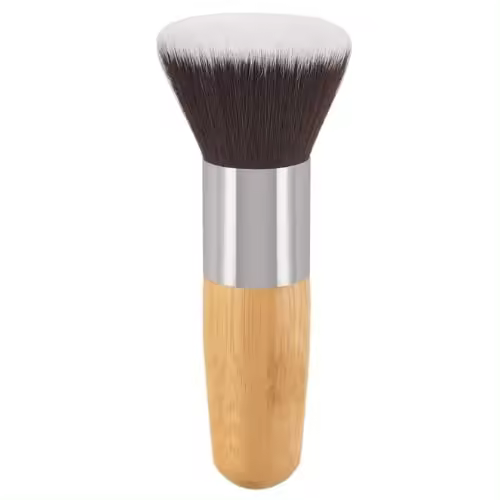 Brocha de maquillaje con mango de bambú, brocha para base, brocha para contorno, brocha para difuminar el rostro - 1