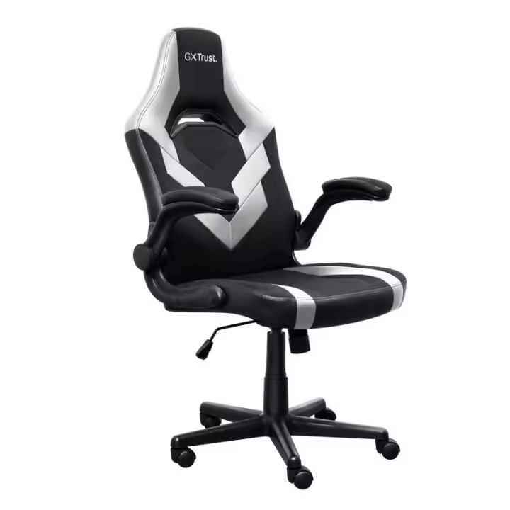Trust GXT 703W RIYE Silla para videojuegos universal Negro, Blanco - 1