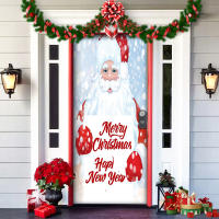Decoración navideña para puertas, tela de fondo estilo Grinch, cubrepuertas de Navidad, colgante para fiestas de Año Nuevo y tapiz decorativo para puertas--91 cm de ancho x 203 cm de alto (poliéster) - details 4