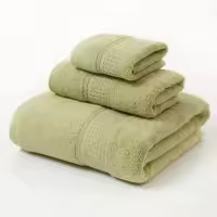 Juego de toallas de algodón de lujo para el hogar, Set de 3 piezas, Ultra suave, altamente absorbente, incluye 1 toalla de baño, 1 toalla de mano, 1 paño - details 6