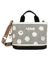 Bolso de mujer con asa corta de mano Lunares - Anekke Alma - Compartimento principal con cierre de cremallera - Bolsillo trasero - Asa bandolera ancha, regulable y extraíble - Ref. 40721-222 - Mide 32 x 24 x 15 cm - details 0