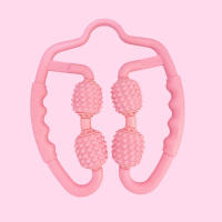 Rodillo De Yoga De 4 Ruedas Para Musculatura De Las Piernas Masajeador De Espuma Suave Con Manija Para Relajación Y Ejercicio - details 3