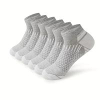 6 Pares De Deportivos Cortos Para Hombre Transpirables Cómodos De Poliéster Para Todas Las Estaciones Correr Casual - details 2