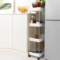 Ruhhy, Estantería Multiusos con Ruedas – Carrito Organizador de Cocina y Baño, 4 Niveles, Diseño Compacto - Organizador con Ruedas Giratorias - Estantería de Almacenamiento Portátil y Estable -  Carro de Almacenamiento para Cocina, Baño o Lavandería - details 0