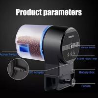 Alimentador De Acuario Inteligente Con Modo De Tiempo Doble Ajustable Compatible Con Pellet Polvo Y Tira Alimentación Para Tanque De Peces - details 1