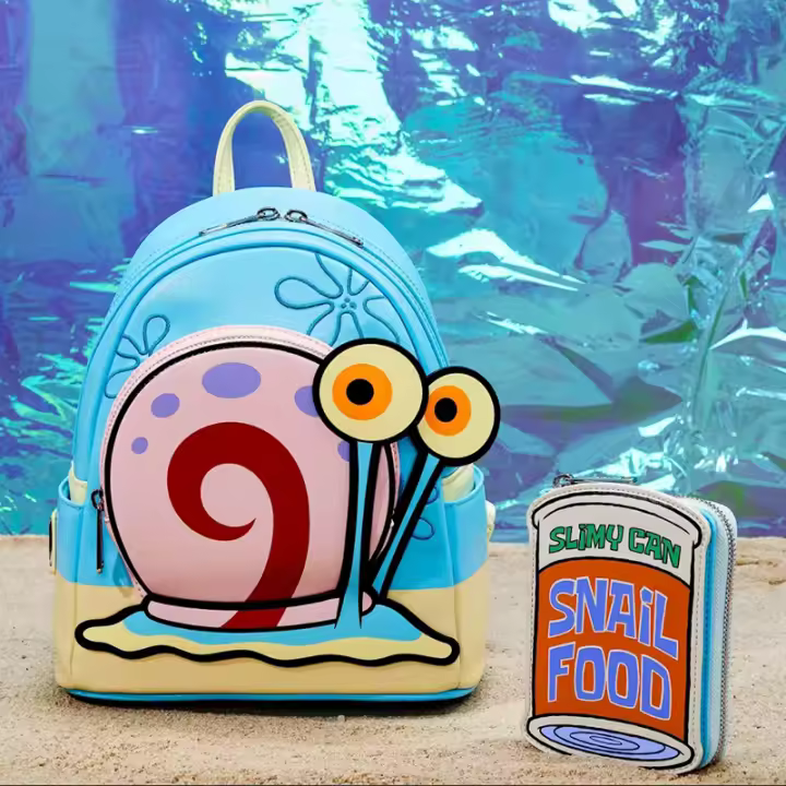 Mochila Spongebob Original De Loungefly Para Niños Y Mujeres Bolsa De Snail Para Escuela Elementaria Mochila Casual Regalo Para Niños - 1