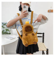 Mochila De Peluche Capybara Kawaii Moda Muñeco De Peluche Bolsa Para Niños Bolsa De Hombro Mini Mochila Regalo Para Novia - details 8