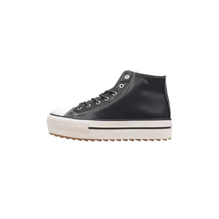 victoria TRIBU DOBLE SIERRA EFECTO PIEL zapatilla deportiva alta plataforma mujer Negro - 1