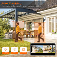 Cámara PTZ Wifi 4K 8MP Dual Lente Vigilancia CCTV IP Visión Nocturna Inteligencia Artificial Rastreo Automático Exterior - details 5